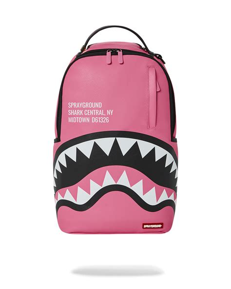 shark central pink sprayground backpack